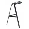 BS-363.BLACK Krzesło barowe SPLIT PREMIUM czarne - aluminium