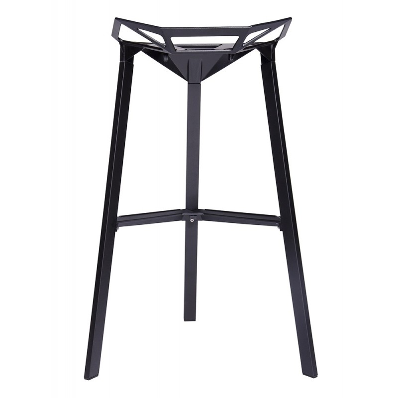 BS-363.BLACK Krzesło barowe SPLIT PREMIUM czarne - aluminium