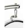 JH-200.13W Fotel BUBBLE STAND poduszka atramentowa - podstawa chrom, korpus akryl, poduszka wełna