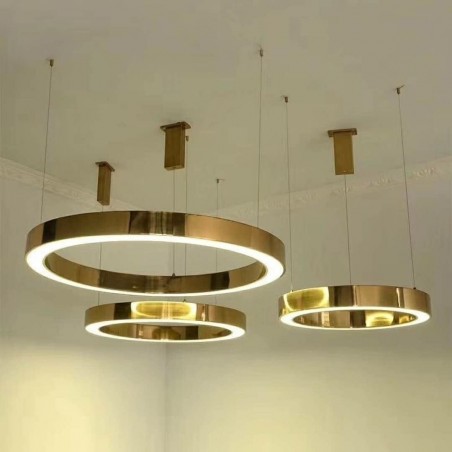 JD8169-40 Lampa wisząca RING 40 złota - LED, stal