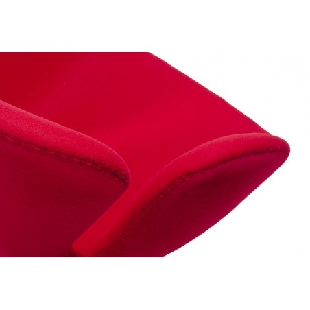 JH028.RED.17 Fotel SWAN WOOL PREMIUM czerwony - wełna, podstawa stal