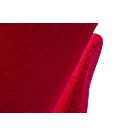 JH028.RED.17 Fotel SWAN WOOL PREMIUM czerwony - wełna, podstawa stal