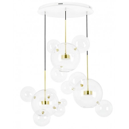 XCP9148-3A Lampa wisząca CAPRI DISC 3 złota - 180 LED, aluminium, szkło