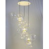 XCP9148-3A Lampa wisząca CAPRI DISC 3 złota - 180 LED, aluminium, szkło