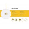 XCP9148-3A Lampa wisząca CAPRI DISC 3 złota - 180 LED, aluminium, szkło