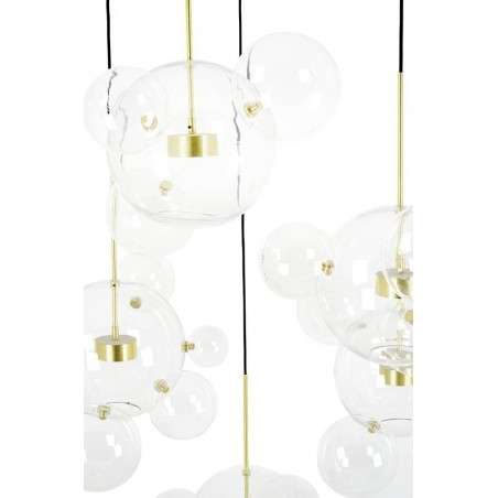 XCP9148-5A Lampa wisząca CAPRI DISC 5 złota - 300 LED, aluminium, szkło