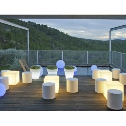 LUMCB032SSNW NEW GARDEN lampa ogrodowa CUBY 32 SOLAR & BATTERY biała
