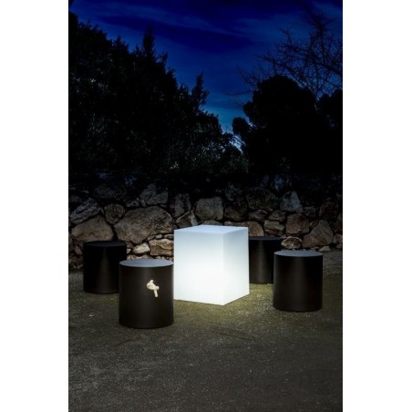 LUMCB045SSNW NEW GARDEN lampa ogrodowa CUBY 45 SOLAR & BATTERY biała
