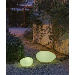 LUMPT060SSNW NEW GARDEN lampa ogrodowa PETRA 60 SOLAR & BATTERY biała