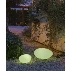 LUMPT060SSNW NEW GARDEN lampa ogrodowa PETRA 60 SOLAR & BATTERY biała