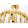 XCF7583-164 Lampa podłogowa HOLMES STRAIGHT złota z czarnym kloszem -  metal