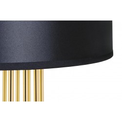 XCF7583-164 Lampa podłogowa HOLMES STRAIGHT złota z czarnym kloszem -  metal