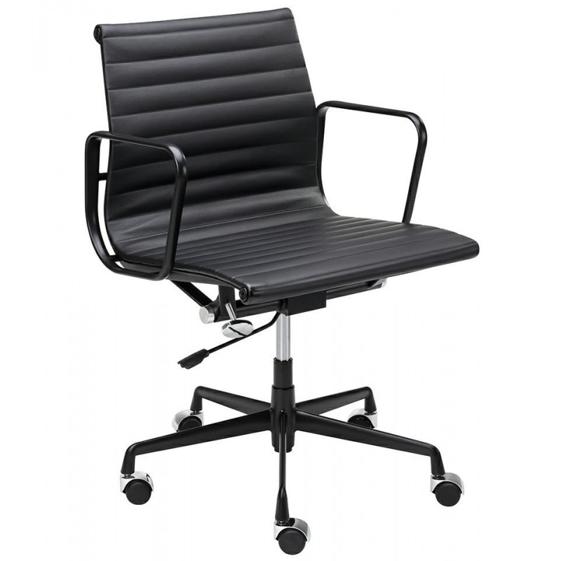 B055.BLACKL Fotel biurowy BODY PRESTIGE PLUS czarny - skóra naturalna, aluminium B055.BLACKL Fotel biurowy BODY PRESTIGE PLUS czarny - skóra naturalna, aluminium