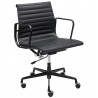 B055.BLACKL Fotel biurowy BODY PRESTIGE PLUS czarny - skóra naturalna, aluminium