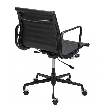 B055.BLACKL Fotel biurowy BODY PRESTIGE PLUS czarny - skóra naturalna, aluminium