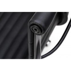 B055.BLACKL Fotel biurowy BODY PRESTIGE PLUS czarny - skóra naturalna, aluminium