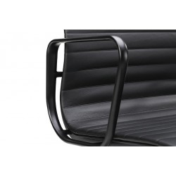 B055.BLACKL Fotel biurowy BODY PRESTIGE PLUS czarny - skóra naturalna, aluminium