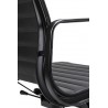 B055.BLACKL Fotel biurowy BODY PRESTIGE PLUS czarny - skóra naturalna, aluminium