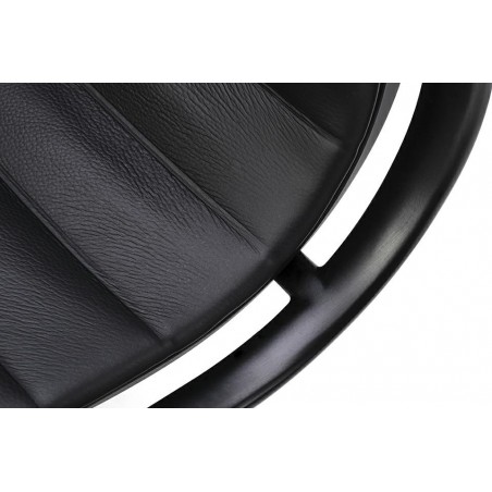 B055.BLACKL Fotel biurowy BODY PRESTIGE PLUS czarny - skóra naturalna, aluminium