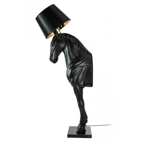 JB001L Lampa podłogowa KOŃ HORSE STAND M czarna - włókno szklane