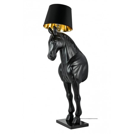 JB001L Lampa podłogowa KOŃ HORSE STAND M czarna - włókno szklane