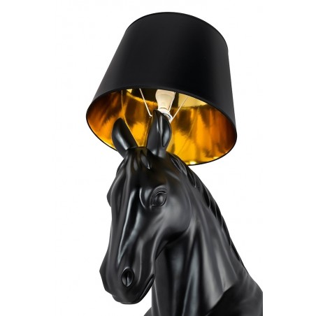 JB001L Lampa podłogowa KOŃ HORSE STAND M czarna - włókno szklane