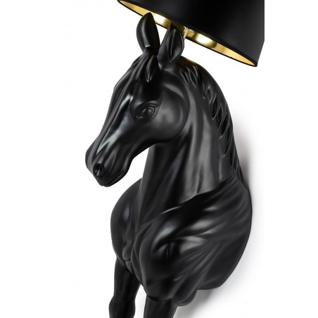 JB001L Lampa podłogowa KOŃ HORSE STAND M czarna - włókno szklane