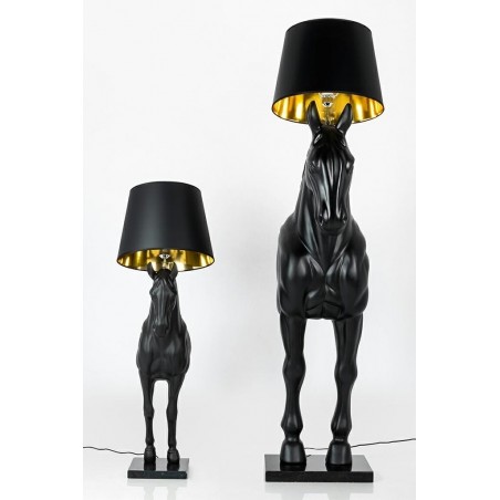 JB001L Lampa podłogowa KOŃ HORSE STAND M czarna - włókno szklane