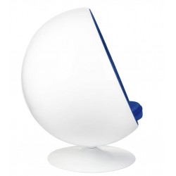 JH-066.BLUE Fotel BALL biało-niebieski - włókno szklane