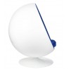JH-066.BLUE Fotel BALL biało-niebieski - włókno szklane