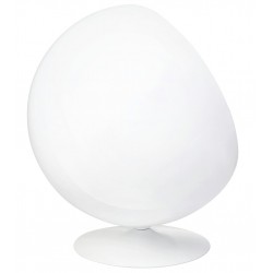 JH-066.BLUE Fotel BALL biało-niebieski - włókno szklane