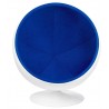 JH-066.BLUE Fotel BALL biało-niebieski - włókno szklane