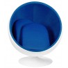 JH-066.BLUE Fotel BALL biało-niebieski - włókno szklane