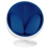 JH-066.BLUE Fotel BALL biało-niebieski - włókno szklane