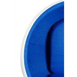 JH-066.BLUE Fotel BALL biało-niebieski - włókno szklane
