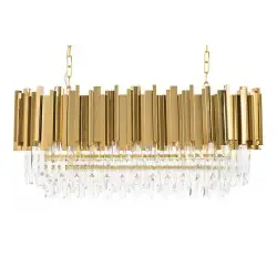 DW-D5689S.GOLD Lampa wisząca IMPERIAL LONG GOLD 90 - stal, kryształ