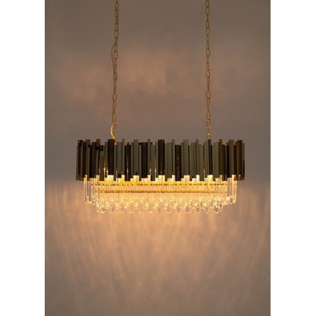 DW-D5689S.GOLD Lampa wisząca IMPERIAL LONG GOLD 90 - stal, kryształ