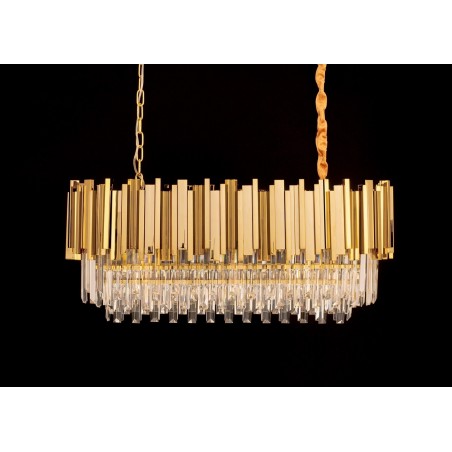 DW-D5689S.GOLD Lampa wisząca IMPERIAL LONG GOLD 90 - stal, kryształ