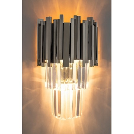 DW-B5688S.WALLSILVER Lampa ścienna IMPERIAL WALL SILVER - stal, kryształ