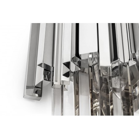 DW-B5688S.WALLSILVER Lampa ścienna IMPERIAL WALL SILVER - stal, kryształ