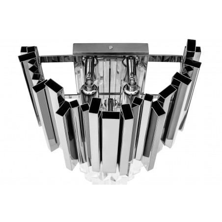 DW-B5688S.WALLSILVER Lampa ścienna IMPERIAL WALL SILVER - stal, kryształ