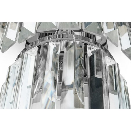 DW-B5688S.WALLSILVER Lampa ścienna IMPERIAL WALL SILVER - stal, kryształ