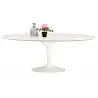 RT-335V.MDF Stół TULIP ELLIPSE biały - blat owalny MDF, metal