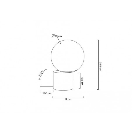MSE010300141 MOOSEE lampa stołowa PARLA 20 złota