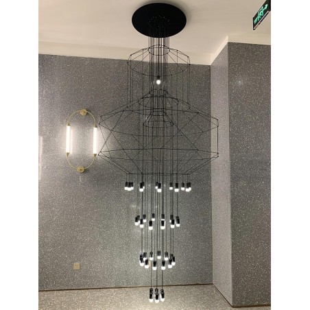 MD21352-43-1500 Lampa wisząca FLUSSO 43 GRANDE czarne