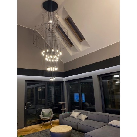 MD21352-43-1500 Lampa wisząca FLUSSO 43 GRANDE czarne