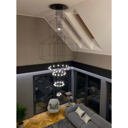 MD21352-43-1500 Lampa wisząca FLUSSO 43 GRANDE czarne