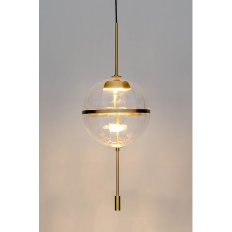 MD12001-1Y-300 Lampa wisząca CHAPLIN 300 mosiądz  - LED, szkło
