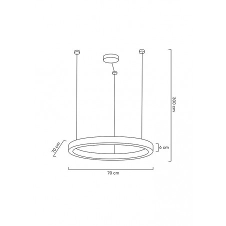 MSE010100170 MOOSEE lampa wisząca RING LUXURY 70  złota