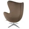 HE-066.D.BROWN.81 Fotel EGG SZEROKI VELVET ciemny brąz.81 - welur, podstawa stal